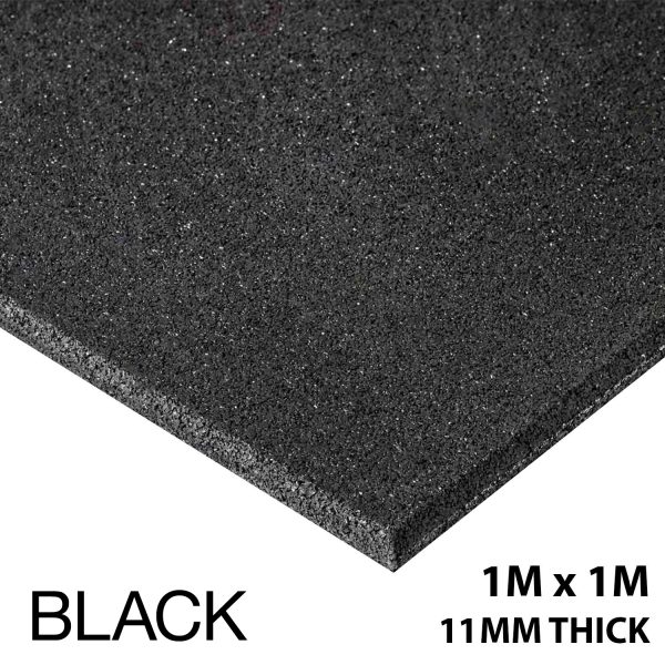 Black Thick Rubber Mat - Gym Equipment - Boss Supplies